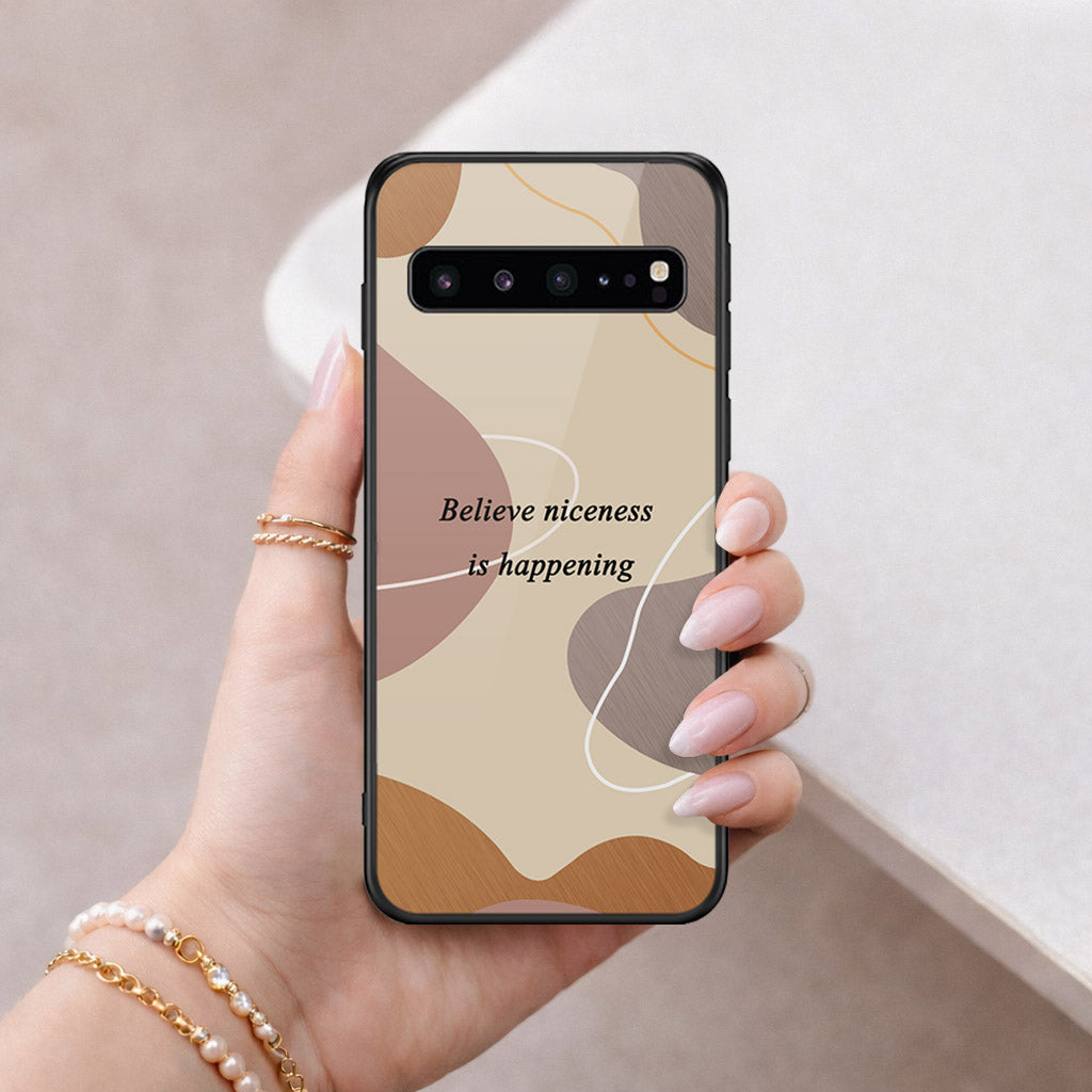 Samsung Galaxy S10 5G Cover - Happy Series - HQ Ultra Shine Premium Infinity Glass Soft Silicon Borders Case (FAST DELIVERY AS)