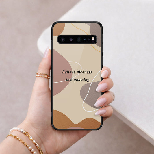 Samsung Galaxy S10 5G Cover - Happy Series - HQ Ultra Shine Premium Infinity Glass Soft Silicon Borders Case (FAST DELIVERY AS)