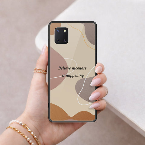 Samsung Galaxy Note 10 Lite Cover - Happy Series - HQ Ultra Shine Premium Infinity Glass Soft Silicon Borders Case