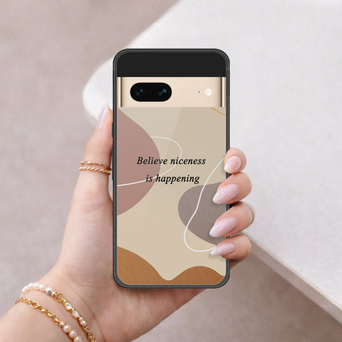 Google Pixel 7 Cover - Happy Series - HQ Ultra Shine Premium Infinity Glass Soft Silicon Borders Case