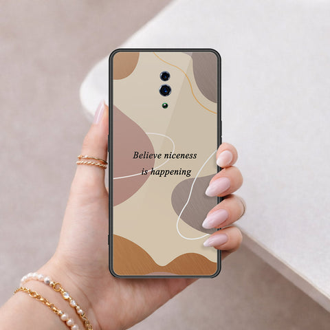 Oppo Reno Cover - Happy Series - HQ Ultra Shine Premium Infinity Glass Soft Silicon Borders Case