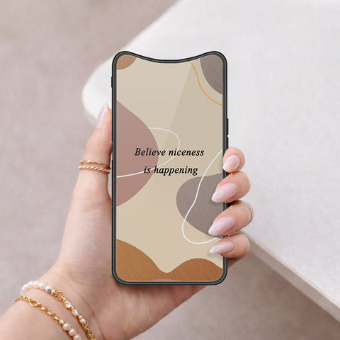 Oppo Find X Cover - Happy Series - HQ Ultra Shine Premium Infinity Glass Soft Silicon Borders Case