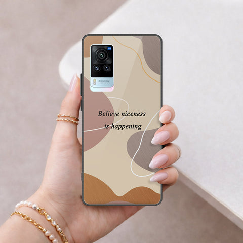 Vivo X60 Pro Cover - Happy Series - HQ Ultra Shine Premium Infinity Glass Soft Silicon Borders Case