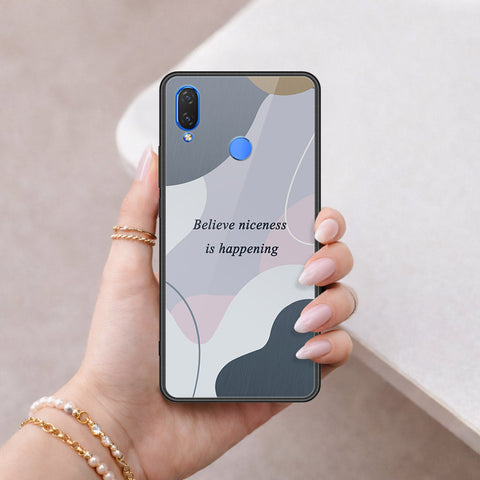 Huawei Y9 2019 Cover - Happy Series - HQ Ultra Shine Premium Infinity Glass Soft Silicon Borders Case