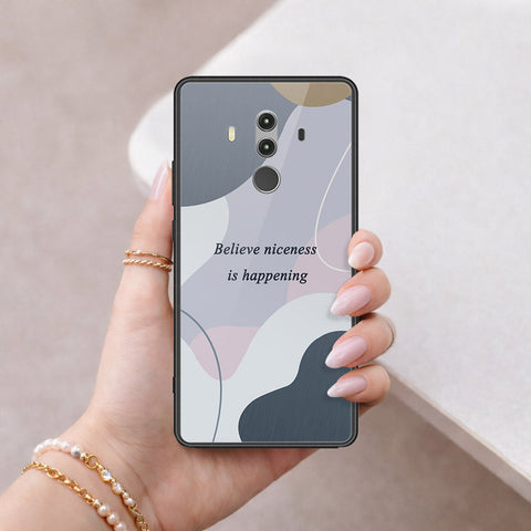 Huawei Mate 10 Pro Cover - Happy Series - HQ Ultra Shine Premium Infinity Glass Soft Silicon Borders Case