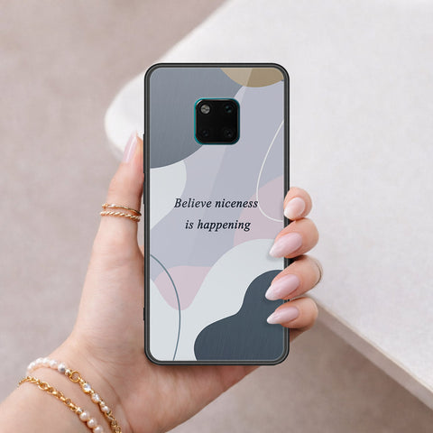 Huawei Mate 20 Pro Cover - Happy Series - HQ Ultra Shine Premium Infinity Glass Soft Silicon Borders Case