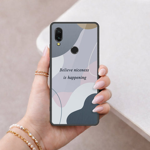 Xiaomi Redmi 7 Cover - Happy Series - HQ Ultra Shine Premium Infinity Glass Soft Silicon Borders Case