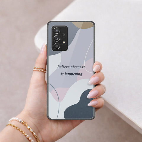 Samsung Galaxy A52s Cover - Happy Series - HQ Ultra Shine Premium Infinity Glass Soft Silicon Borders Case