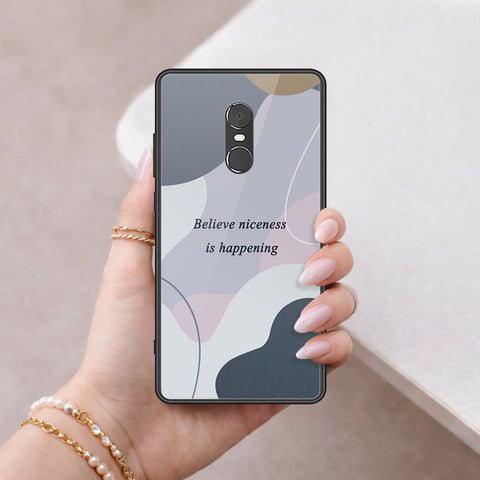 Xiaomi Redmi Note 4 / 4X Cover - Happy Series - HQ Ultra Shine Premium Infinity Glass Soft Silicon Borders Case