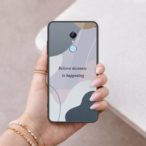 Xiaomi Redmi 5 Cover - Happy Series - HQ Ultra Shine Premium Infinity Glass Soft Silicon Borders Case