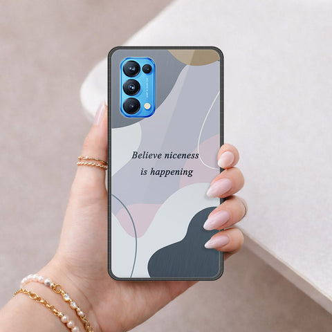 Oppo Reno 5 Pro 5G Cover - Happy Series - HQ Ultra Shine Premium Infinity Glass Soft Silicon Borders Case