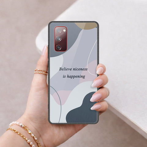 Samsung Galaxy S20 FE Cover - Happy Series - HQ Ultra Shine Premium Infinity Glass Soft Silicon Borders Case