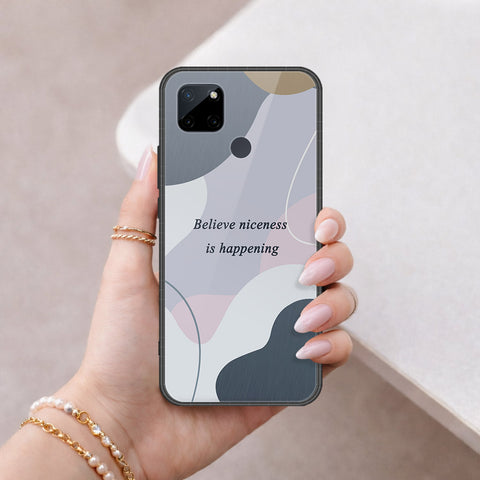 Realme C25Y Cover - Happy Series - HQ Ultra Shine Premium Infinity Glass Soft Silicon Borders Case