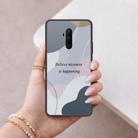 OnePlus 7T Pro Cover - Happy Series - HQ Ultra Shine Premium Infinity Glass Soft Silicon Borders Case
