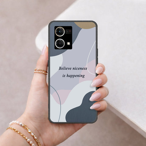 Oppo Reno 7 4G Cover - Happy Series - HQ Ultra Shine Premium Infinity Glass Soft Silicon Borders Case