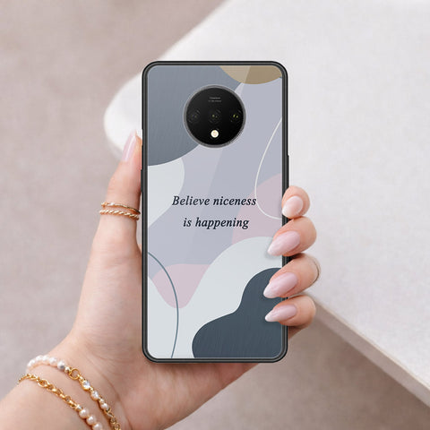 OnePlus 7T Cover - Happy Series - HQ Ultra Shine Premium Infinity Glass Soft Silicon Borders Case