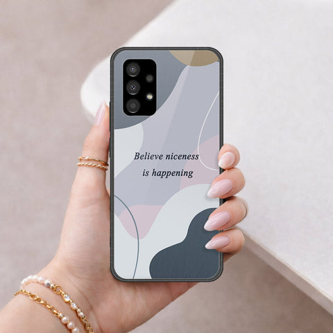 Samsung Galaxy A73 5G Cover - Happy Series - HQ Ultra Shine Premium Infinity Glass Soft Silicon Borders Case