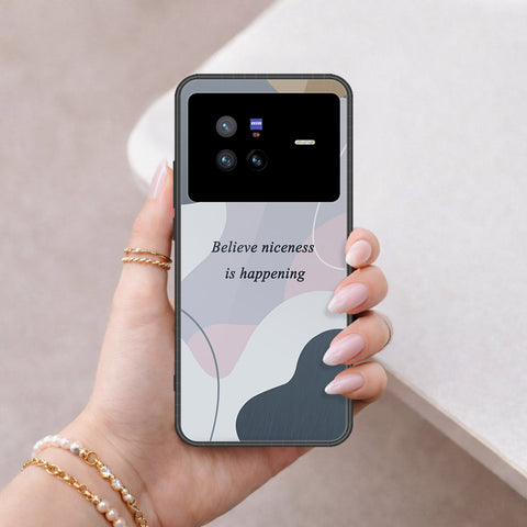 Vivo X80 Cover - Happy Series - HQ Ultra Shine Premium Infinity Glass Soft Silicon Borders Case