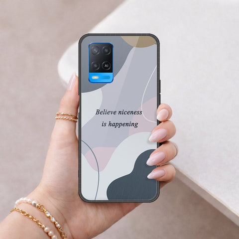 Oppo A54 4G Cover - Happy Series - HQ Ultra Shine Premium Infinity Glass Soft Silicon Borders Case