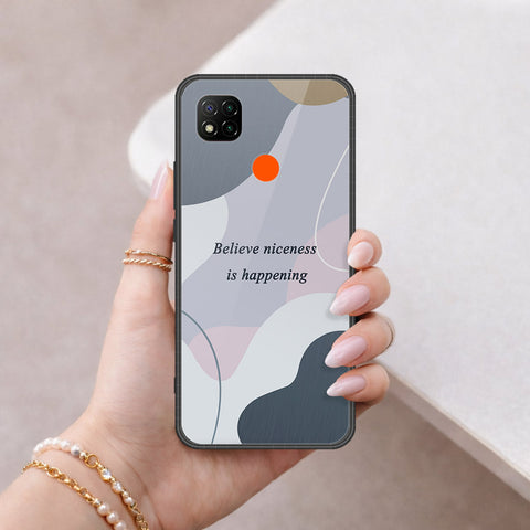 Xiaomi Redmi 9C Cover - Happy Series - HQ Ultra Shine Premium Infinity Glass Soft Silicon Borders Case