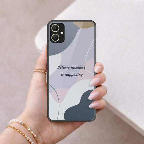 Samsung Galaxy A05 Cover - Happy Series - HQ Ultra Shine Premium Infinity Glass Soft Silicon Borders Case