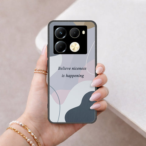 Infinix Note 40 Pro Cover - Happy Series - HQ Ultra Shine Premium Infinity Glass Soft Silicon Borders Case