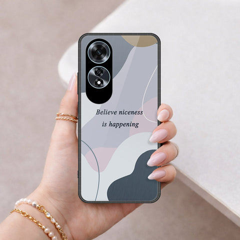 Oppo A60 Cover - Happy Series - HQ Ultra Shine Premium Infinity Glass Soft Silicon Borders Case