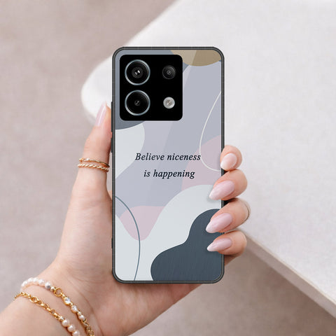 Xiaomi Redmi Note 13 Pro 4G Cover - Happy Series - HQ Ultra Shine Premium Infinity Glass Soft Silicon Borders Case