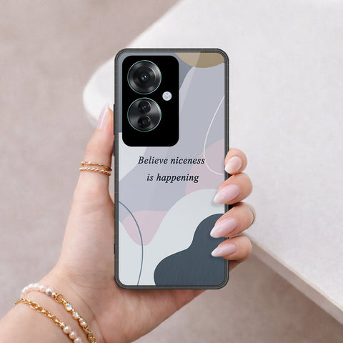 Oppo Reno 11F 5G Cover - Happy Series - HQ Ultra Shine Premium Infinity Glass Soft Silicon Borders Case