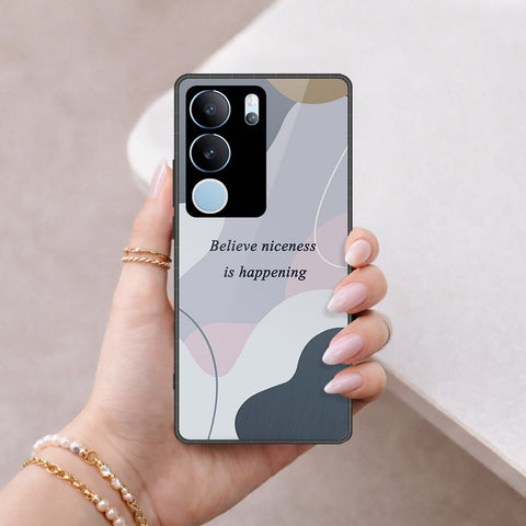 Vivo V29 Cover - Happy Series - HQ Ultra Shine Premium Infinity Glass Soft Silicon Borders Case