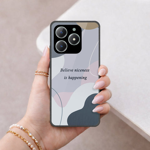 Realme C61 Cover - Happy Series - HQ Ultra Shine Premium Infinity Glass Soft Silicon Borders Case