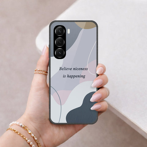 Infinix Hot 60i 4G Cover - Happy Series - HQ Ultra Shine Premium Infinity Glass Soft Silicon Borders Case