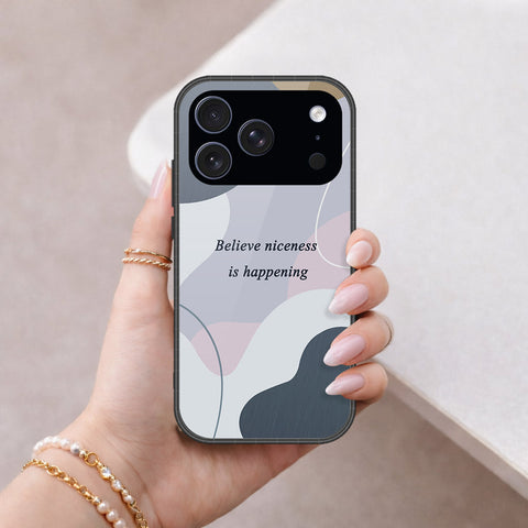 iPhone 17 Pro - Happy Series - HQ Ultra Shine Premium Infinity Glass Soft Silicon Borders Case