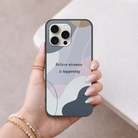 iPhone 16 Pro - Happy Series - HQ Ultra Shine Premium Infinity Glass Soft Silicon Borders Case
