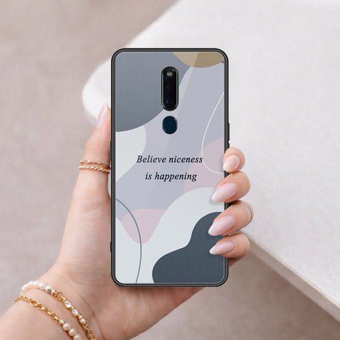 Oppo R19 Cover - Happy Series - HQ Ultra Shine Premium Infinity Glass Soft Silicon Borders Case