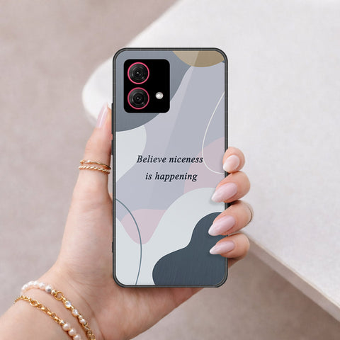 Motorola Moto G84 Cover - Happy Series - HQ Ultra Shine Premium Infinity Glass Soft Silicon Borders Case