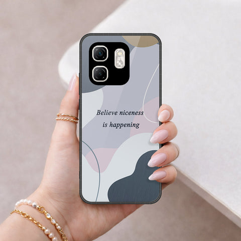Infinix Smart 9 Cover - Happy Series - HQ Ultra Shine Premium Infinity Glass Soft Silicon Borders Case