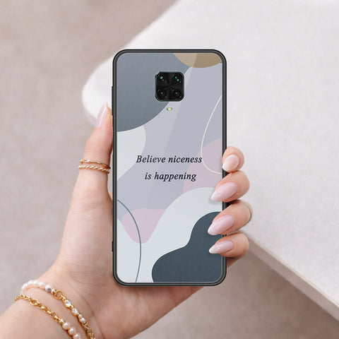 Xiaomi Redmi Note 9S Cover - Happy Series - HQ Ultra Shine Premium Infinity Glass Soft Silicon Borders Case