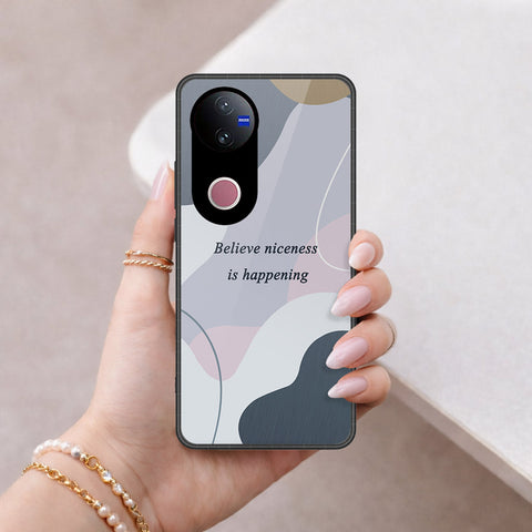Vivo V50e Cover - Happy Series - HQ Ultra Shine Premium Infinity Glass Soft Silicon Borders Case