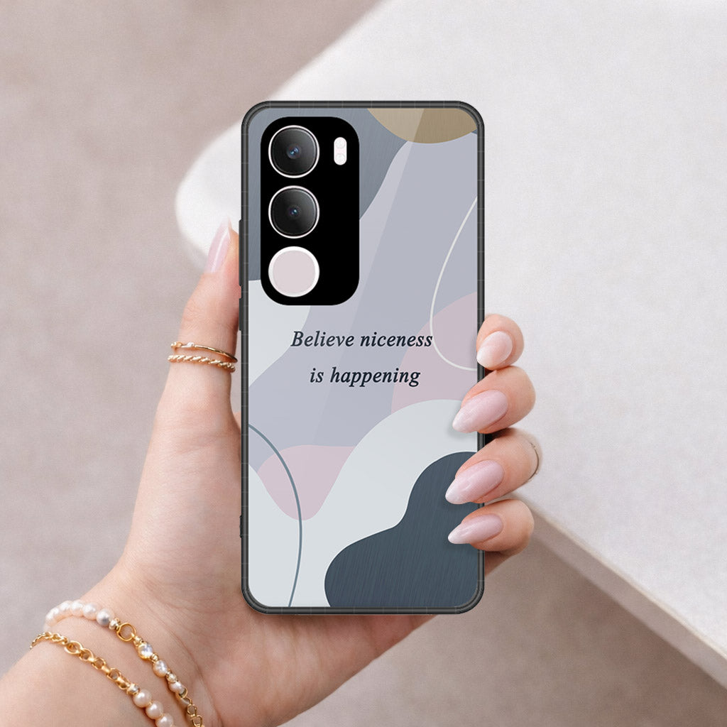Vivo Y29 5G Cover - Happy Series - HQ Ultra Shine Premium Infinity Glass Soft Silicon Borders Case (Fast Delivery)(AW)