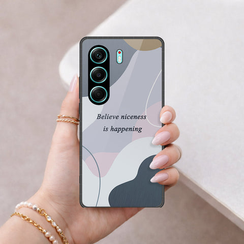 Tecno Camon 40 Pro Cover - Happy Series - HQ Ultra Shine Premium Infinity Glass Soft Silicon Borders Case