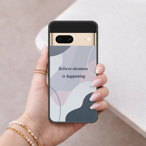 Google Pixel 7 Cover - Happy Series - HQ Ultra Shine Premium Infinity Glass Soft Silicon Borders Case