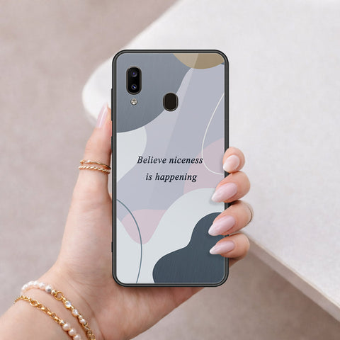 Samsung Galaxy A30 Cover - Happy Series - HQ Ultra Shine Premium Infinity Glass Soft Silicon Borders Case