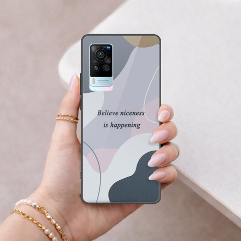 Vivo X60 Pro Cover - Happy Series - HQ Ultra Shine Premium Infinity Glass Soft Silicon Borders Case