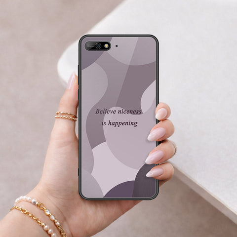 Huawei Y6 Prime 2018 Cover - Happy Series - HQ Ultra Shine Premium Infinity Glass Soft Silicon Borders Case
