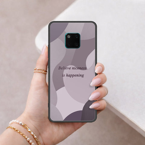 Huawei Mate 20 Pro Cover - Happy Series - HQ Ultra Shine Premium Infinity Glass Soft Silicon Borders Case