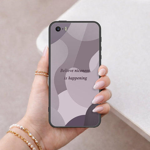 iPhone 5 Cover - Happy Series - HQ Ultra Shine Premium Infinity Glass Soft Silicon Borders Case