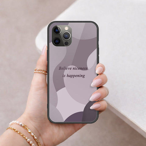iPhone 12 Pro Max - Happy Series - HQ Ultra Shine Premium Infinity Glass Soft Silicon Borders Case