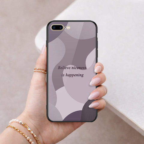 iPhone 8 Plus / 7 Plus - Happy Series - HQ Ultra Shine Premium Infinity Glass Soft Silicon Borders Case