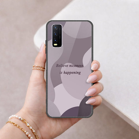 Vivo Y20 Cover - Happy Series - HQ Ultra Shine Premium Infinity Glass Soft Silicon Borders Case